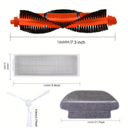 Xiaomi Robot Vacuum S10 S12 B106GL uchun aksessuarlar to'plami asosiy yon cho'tka, filtr va mopa mato kiradi.