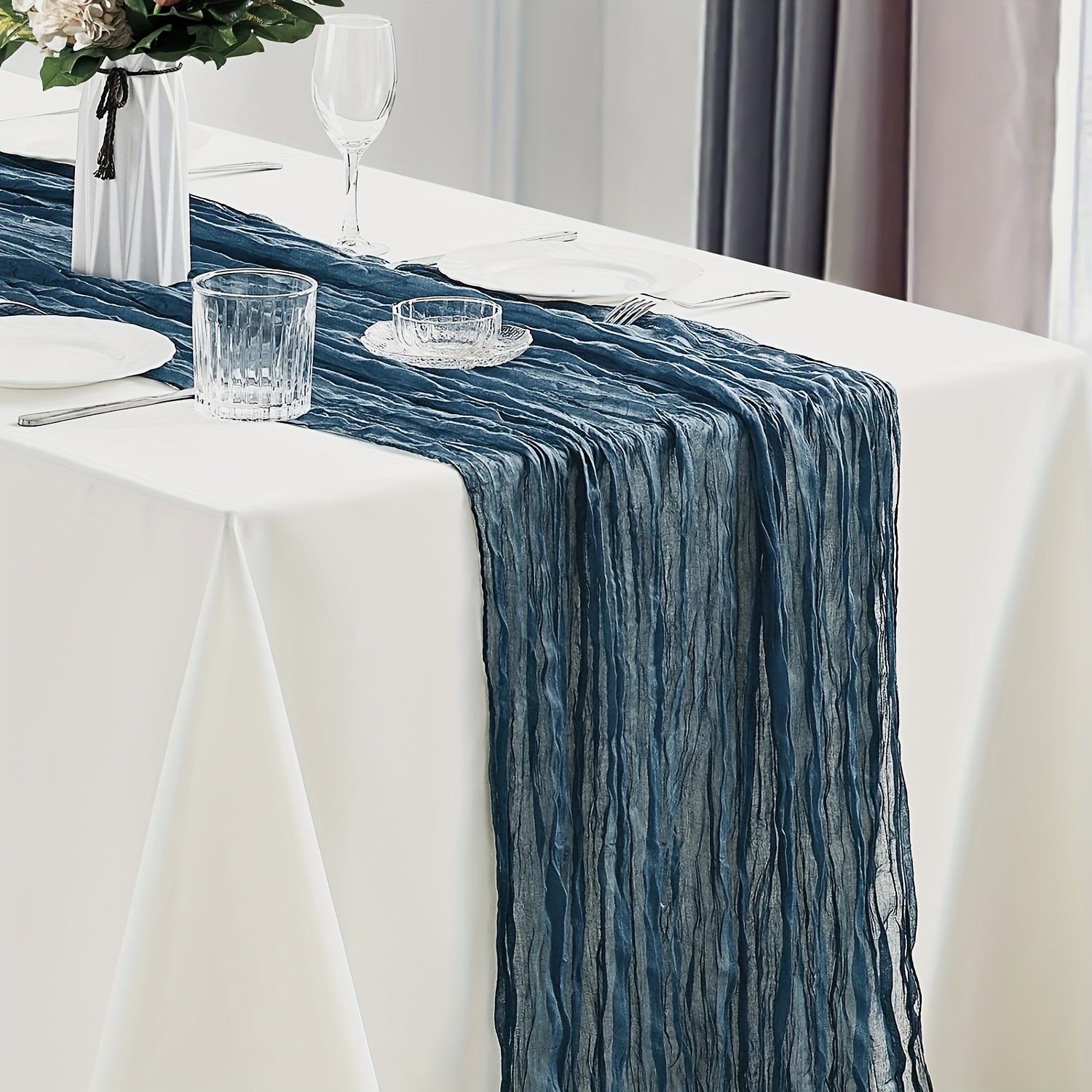 Элегантная столовая дорожка из сыромятной ткани цвета ржавчины для весны, праздников, свадеб - дизайн в стиле фермерского шика.