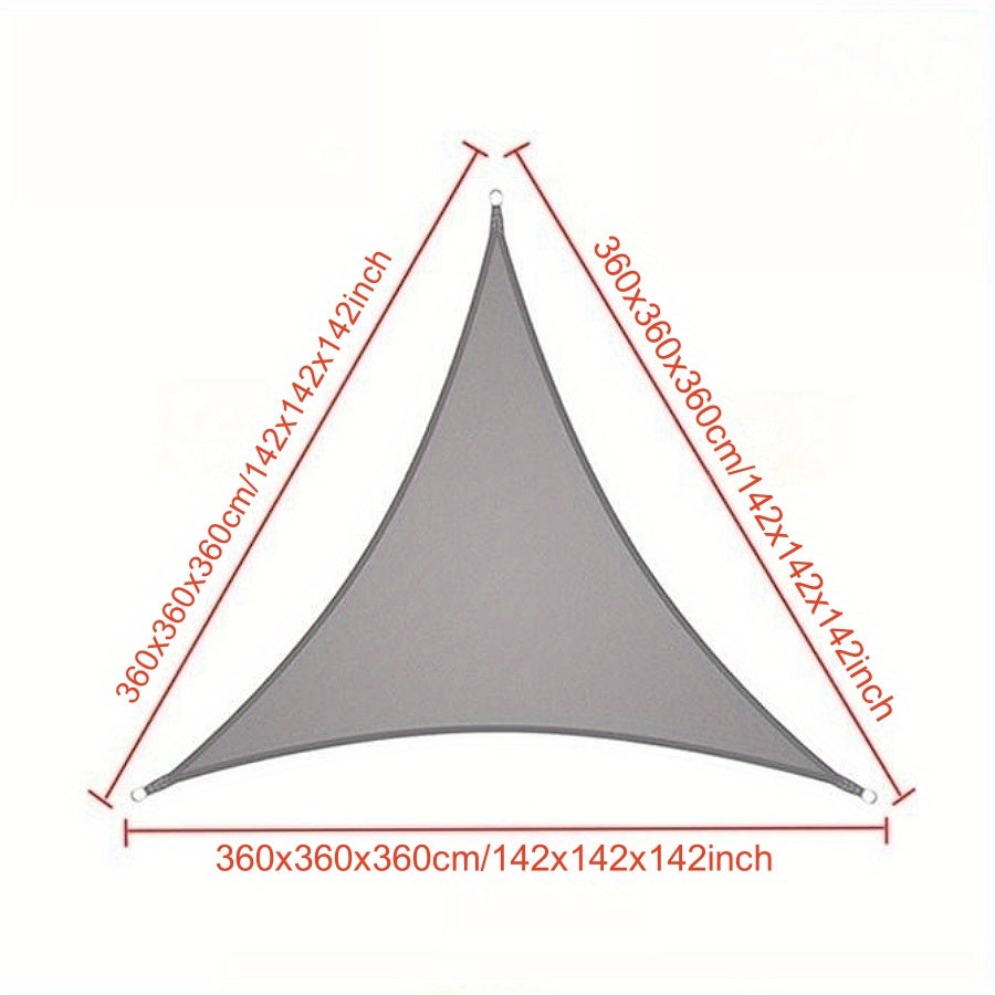 Triangle Sun Shade Sail Beige Polyester UV Protection for Outdoor Patio Garden Yard
