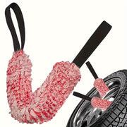 Microfiber Car Wheel Cleaning Towel Double-Sided Coral Plush Tire Brush