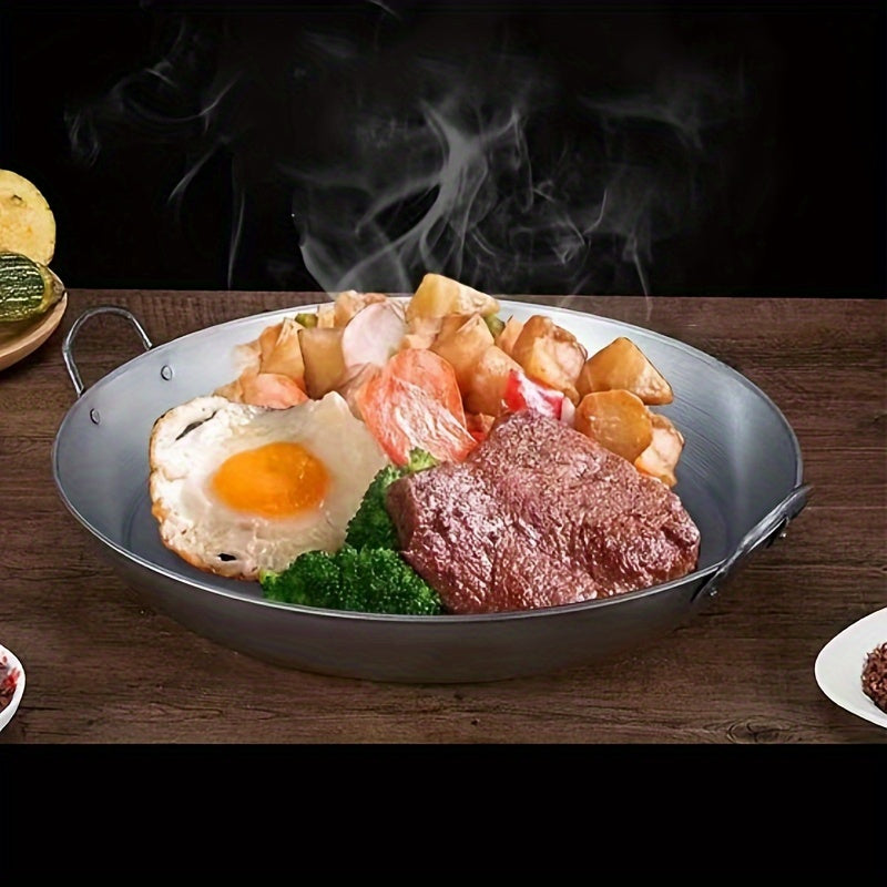 13-Inch Cast Iron Skillet Frying Pan for Cooking Steak Pizza Chicken Durable Sturdy