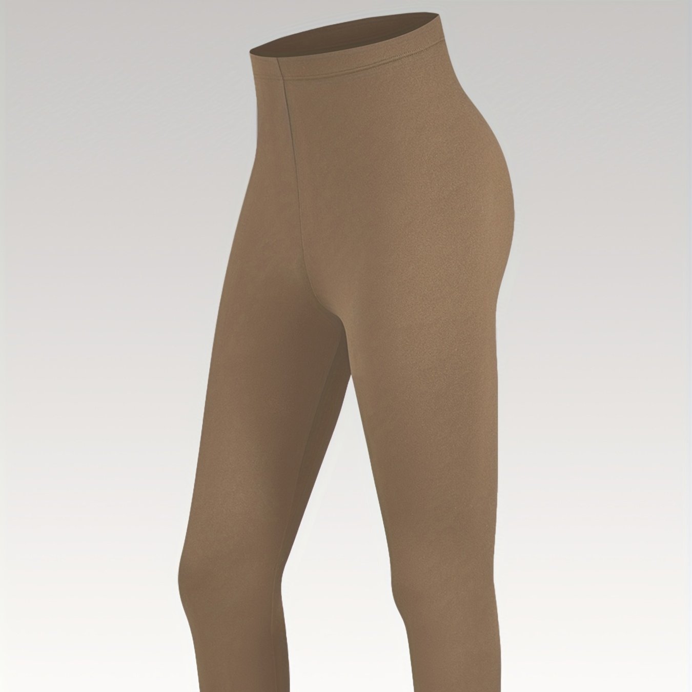 Plus Size Women's Capri Leggings Soft High Stretch Athletic Pants Green