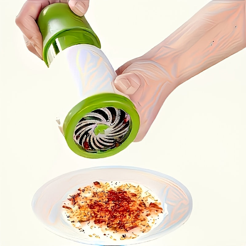 Manual plastic spice grinder for chopping parsley vegetables cilantro ideal for chefs foodies in home restaurant kitchens