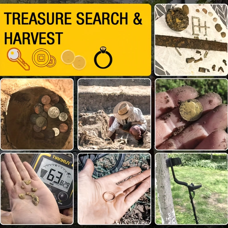 Metal Detector for Treasure Hunting Professional Metal Detection Deep Up to 3.5 Meters Battery Not Included