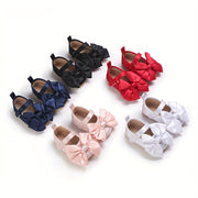 Baby Girls Shoes Mary Jane Bowknot Solid Color Spring Autumn Non-slip Lightweight