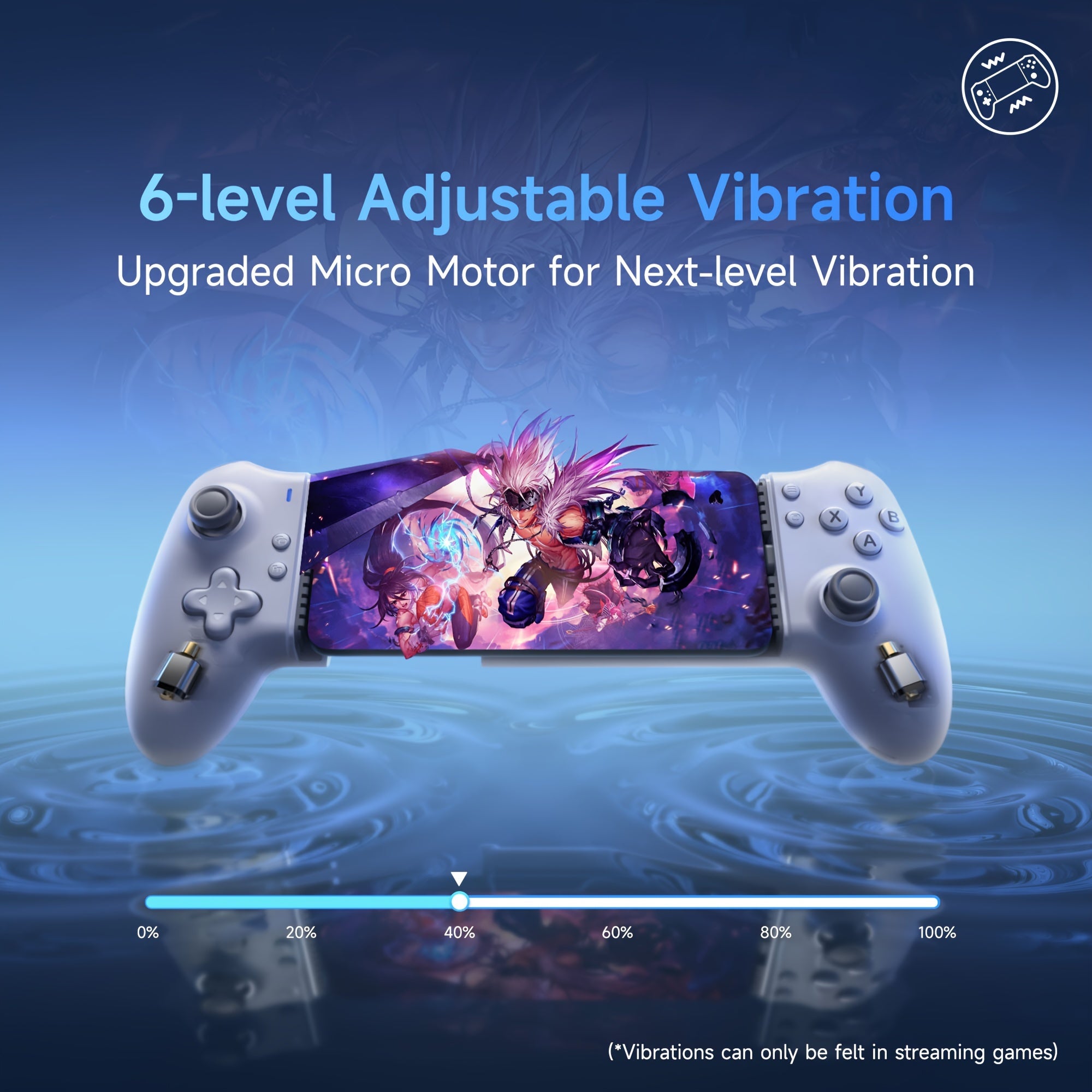 Mobile Gaming Controller for Android and iPhone 15 Series Wireless Bluetooth Vibration Feedback Mechanical Buttons
