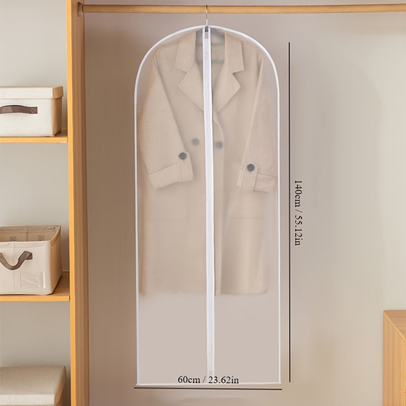 5 прозрачных чехлов для одежды для пальто, костюмов, пуховиков с большой вместимостью.
