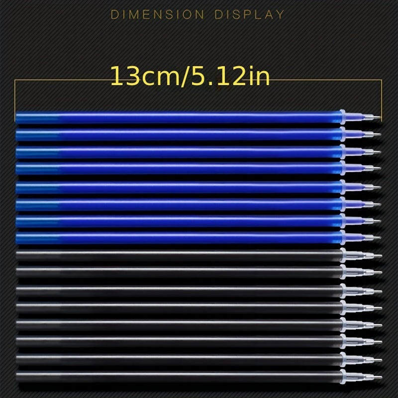 50 Erasable Gel Pen Refills 0.5mm Blue Ink Fine Tip for School Office