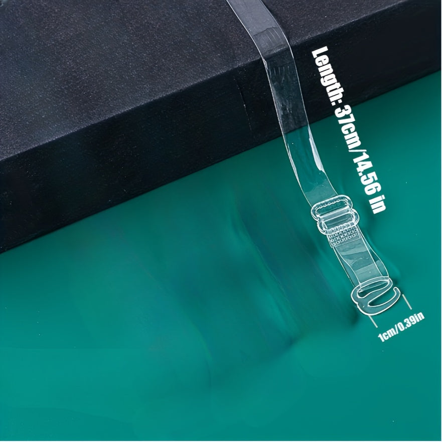 5 Pairs Clear Silicone Adjustable Shoulder Straps for Women's Lingerie and Underwear