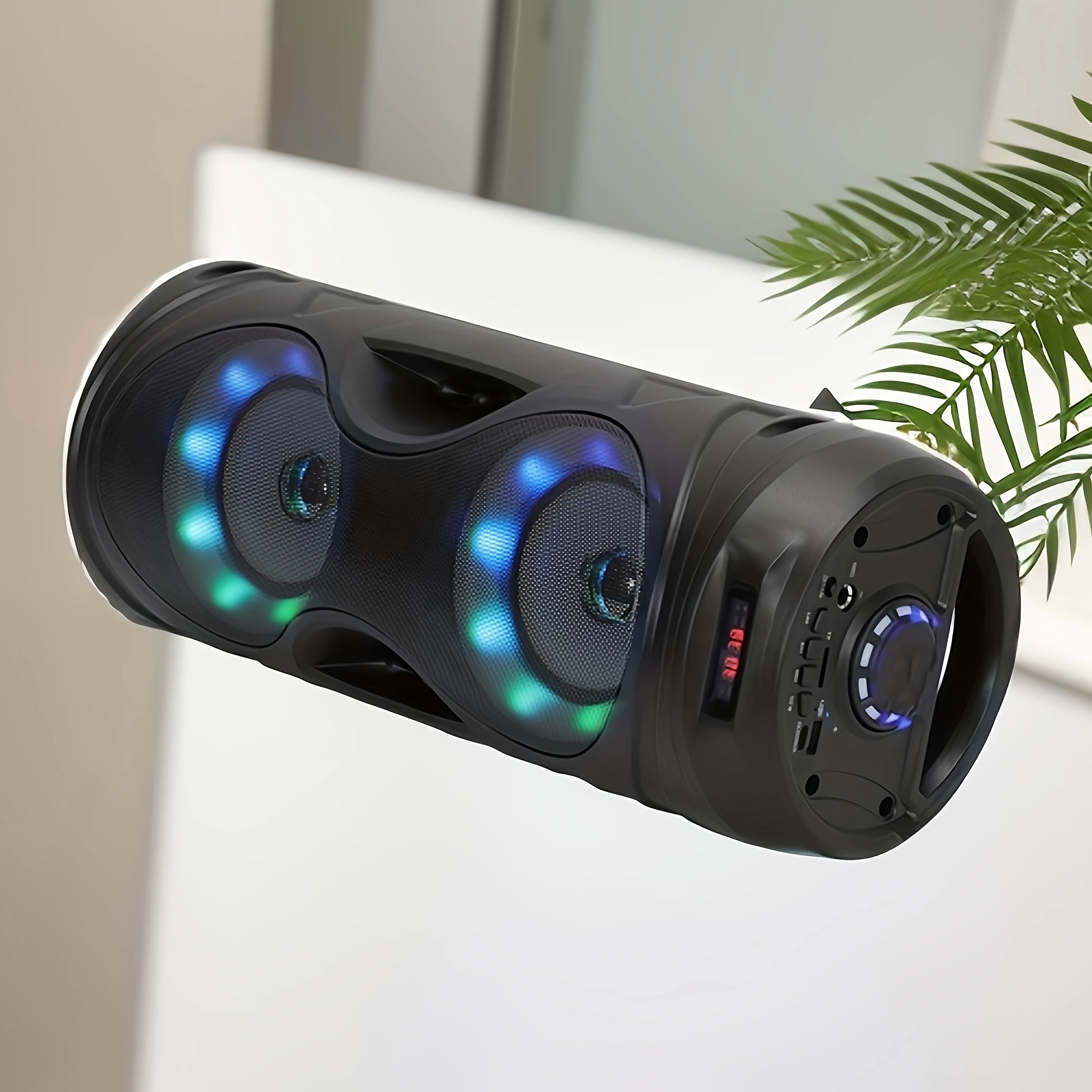 Wireless Speaker with Subwoofer and Disco Light for Outdoor Parties
