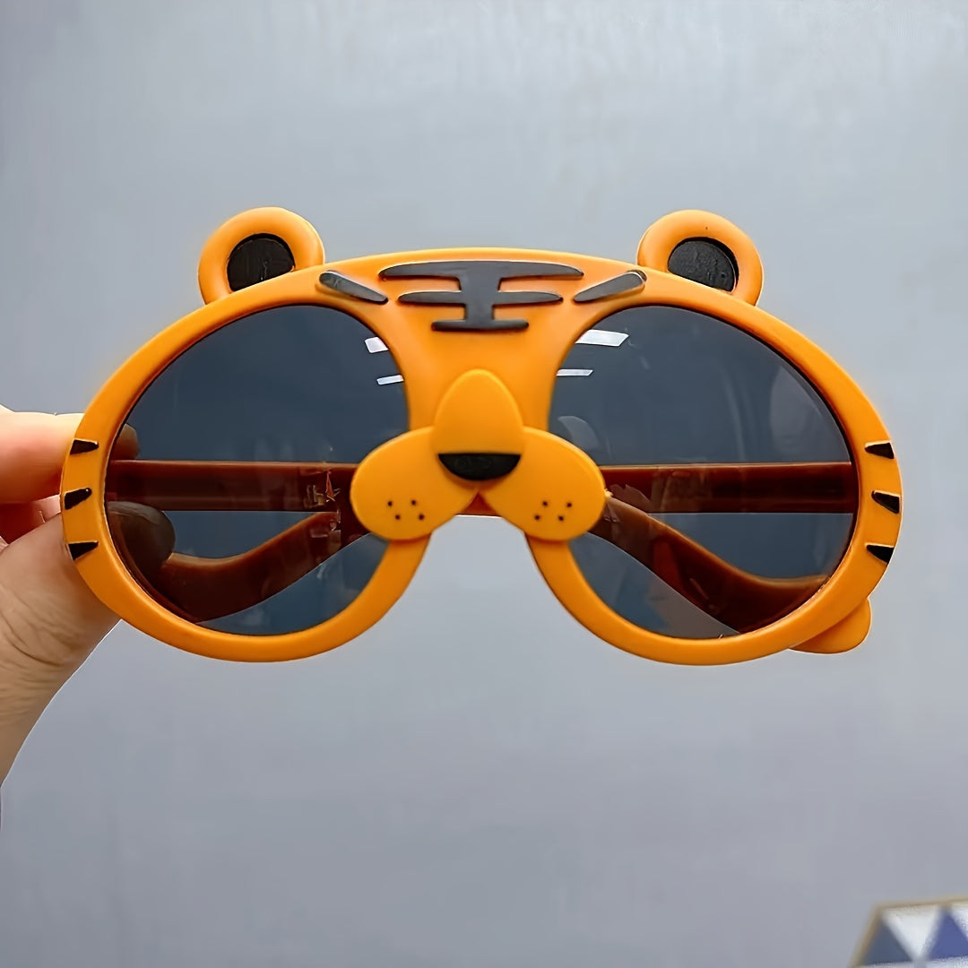 Kids' Cartoon Panda Glasses for Children with Optional Case Multi-Color Plastic Casual