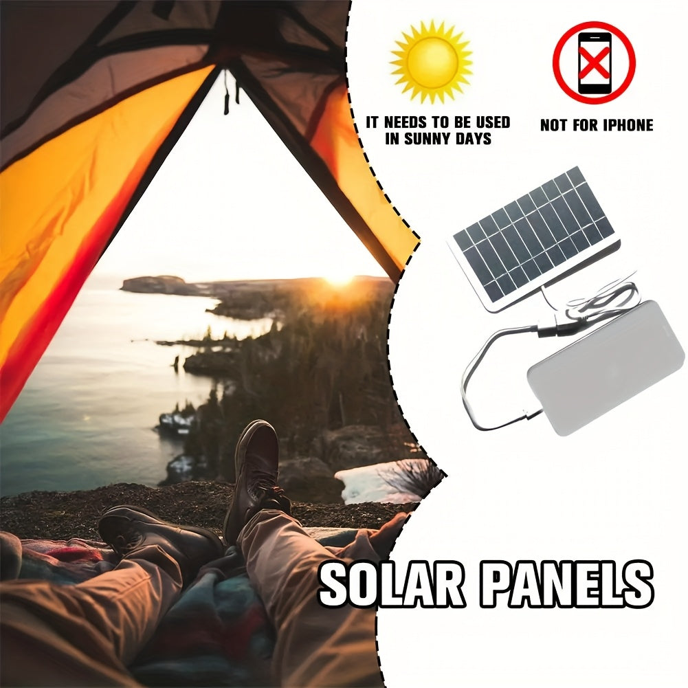 Almohadilla de carga solar portátil con material magnético para camping, viaje, energía móvil para teléfonos, ventiladores y linternas