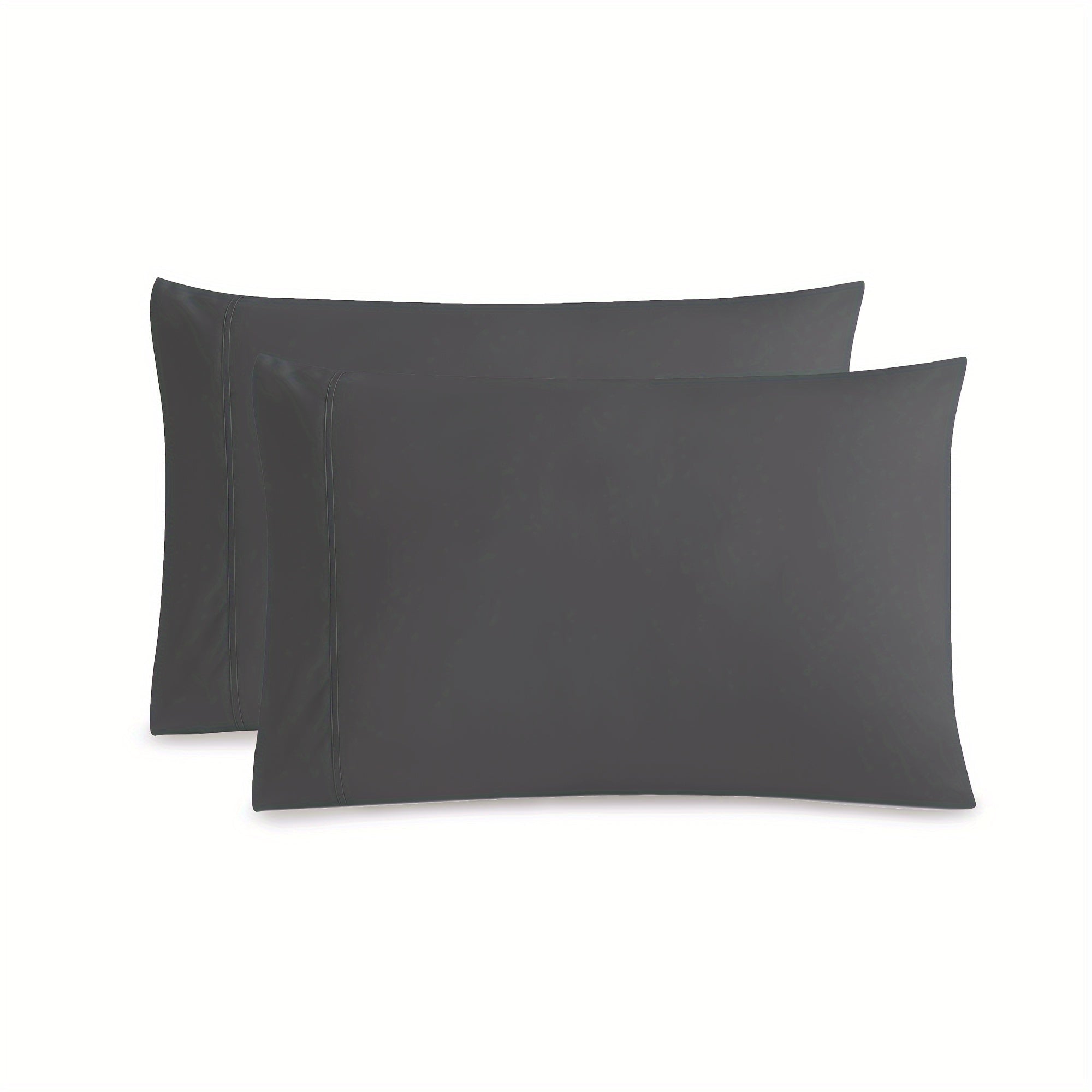 Set of 2 Microfiber Bed Pillowcases All-Season Hypoallergenic Wrinkle-Free Bedding Set