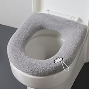 Soft Plush Toilet Seat Cover for All Seasons Bathroom Accessory