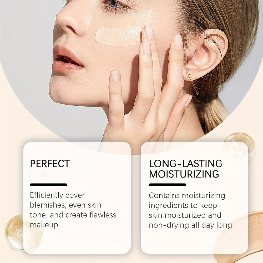2-Pack Face Foundation Cream Set Hydrating Waterproof Moisturizer for All Skin Types