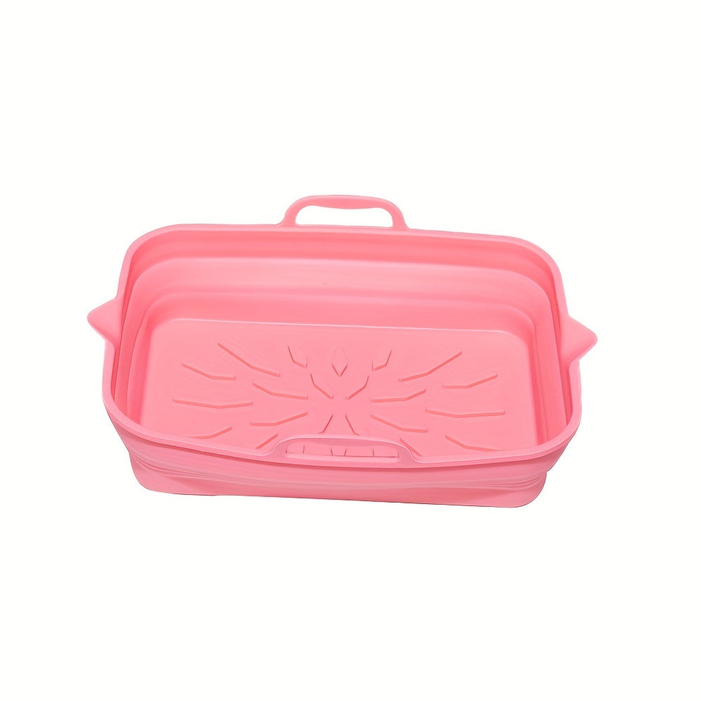 Silicone Baking Tray Foldable High-Temperature Resistant Rectangular Liner Reusable