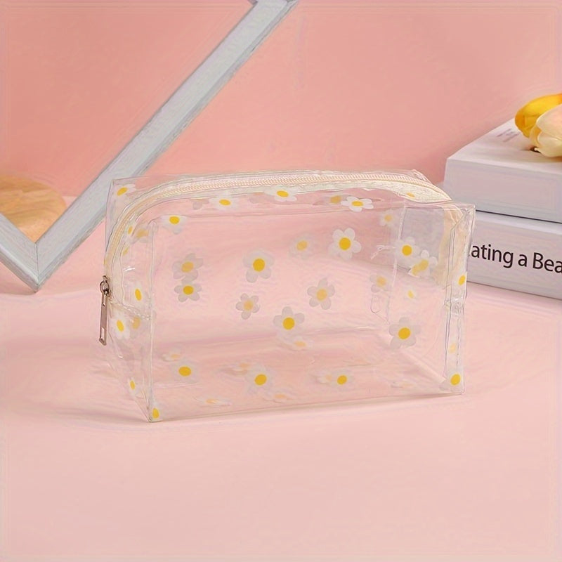 Bolsa organizadora de cosméticos de PVC impermeable de gran capacidad, unisex, portátil y de almacenamiento