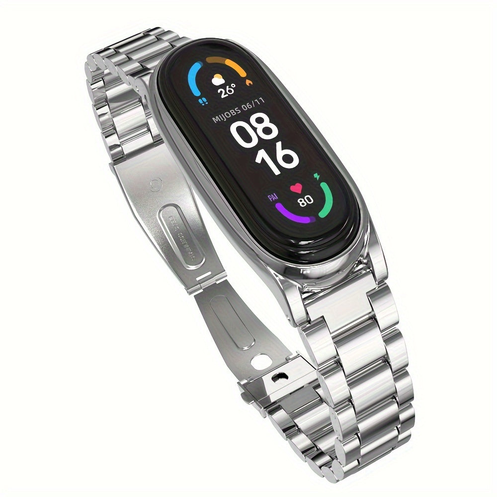 Stainless Steel Replacement Band for Mi Band 3-9 Dual-Tone Adjustable Fit