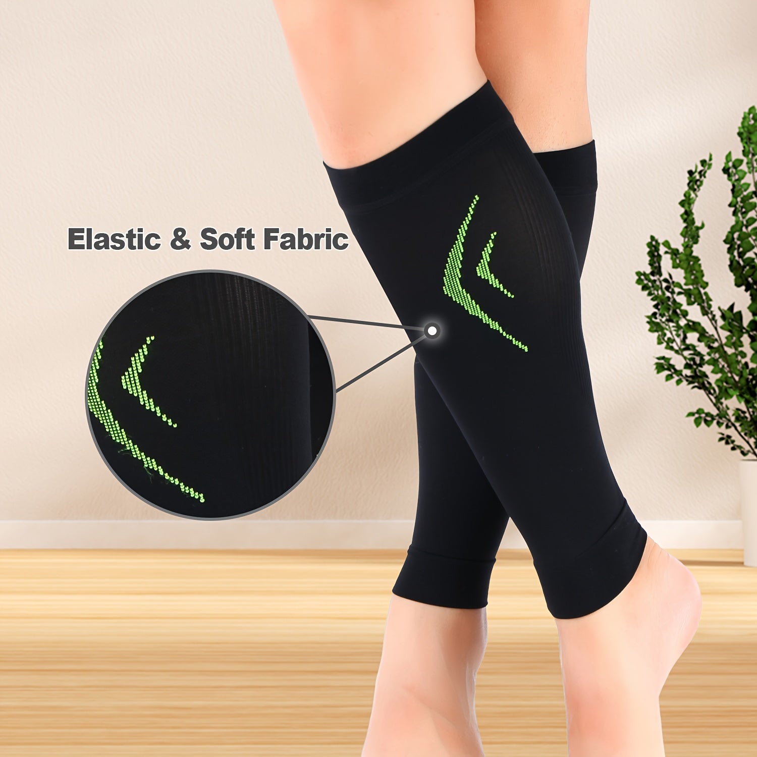 Men Women Calf Compression Sleeves 15-20mmHg Leg Footless Socks Summer