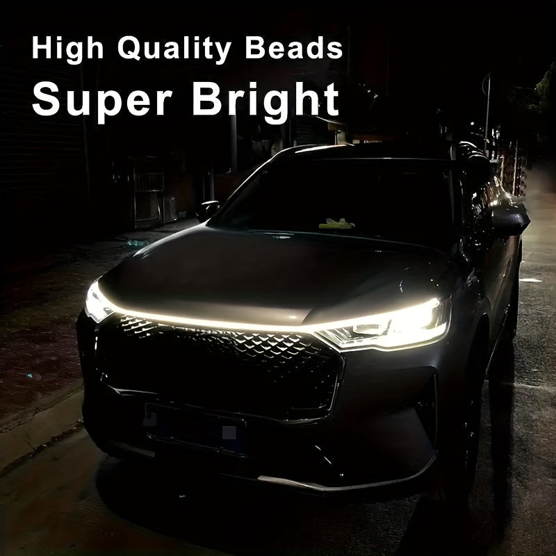 Car Hood Vent Light Neon Accent Strip Multicolor 60-Inch 12V Hardwired