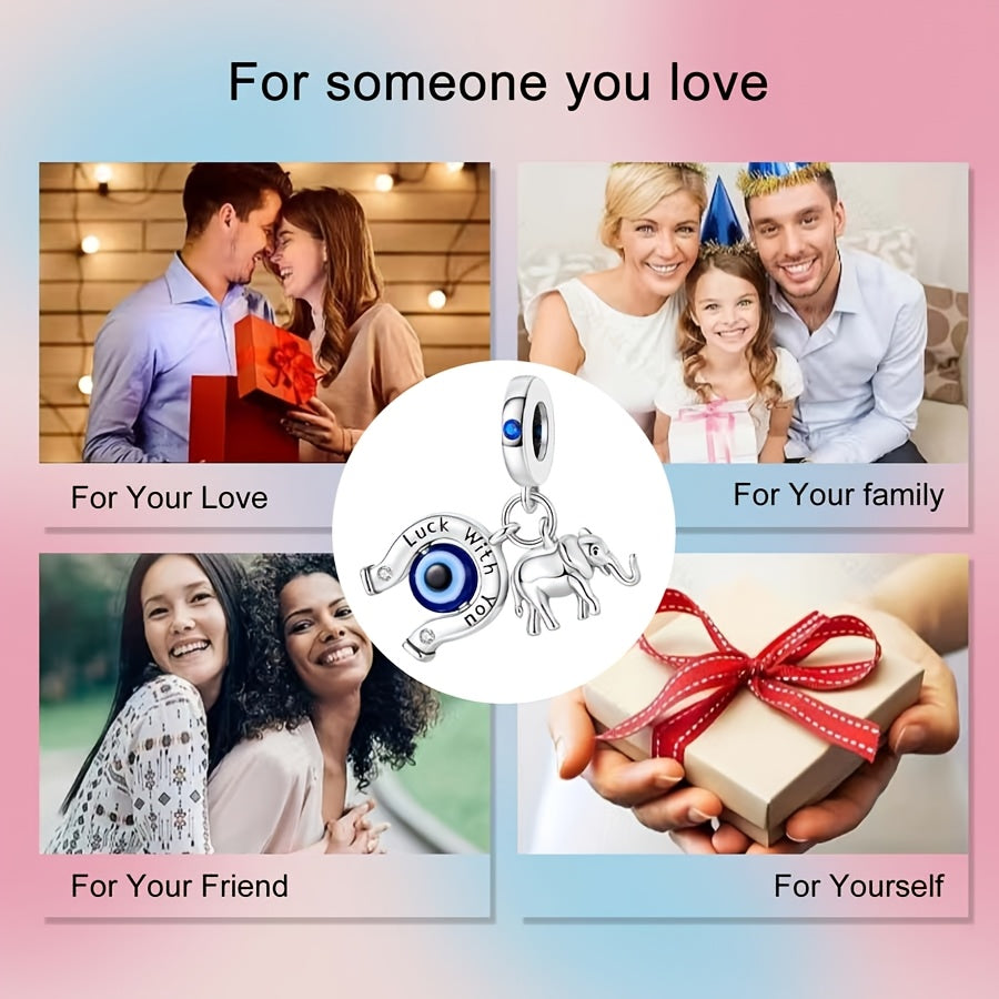 Подвеска-талисман с слоном из серебра 925 пробы с синтетической цирконией для изготовления украшений