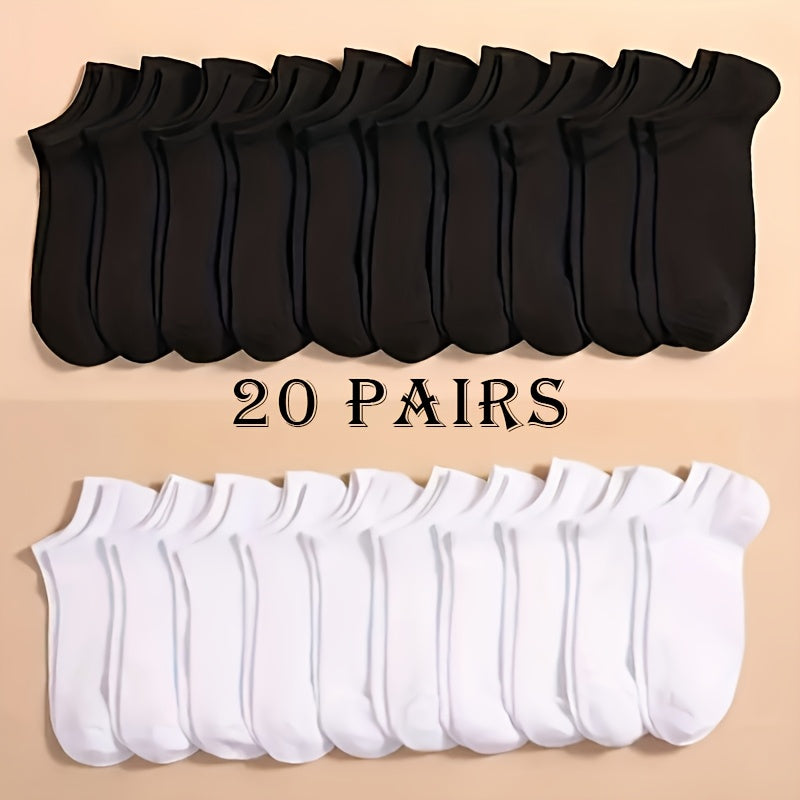 Lightweight Breathable Ankle Socks Pack of 10 20 40 60 for Sports and Daily Wear