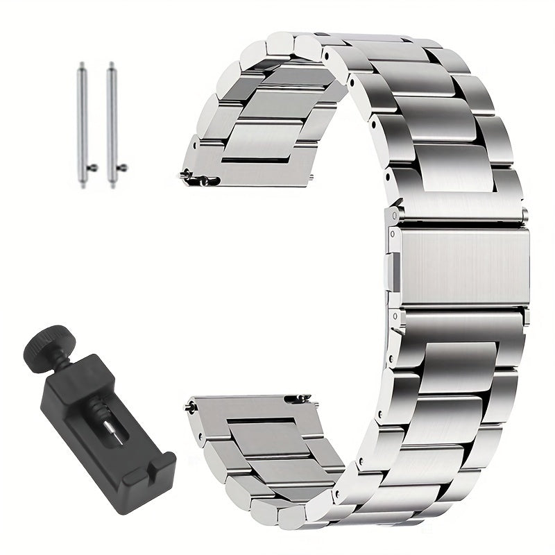 Stainless Steel Watch Band 16mm-24mm for Smartwatches and Traditional Watches Not Water Resistant