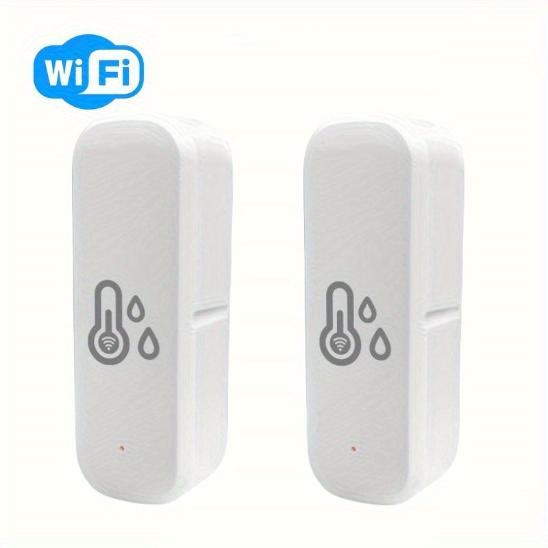 Wi-Fi Smart Temperature and Humidity Sensor for Home Automation Battery Powered Compatible with Alexa and Google Assistant