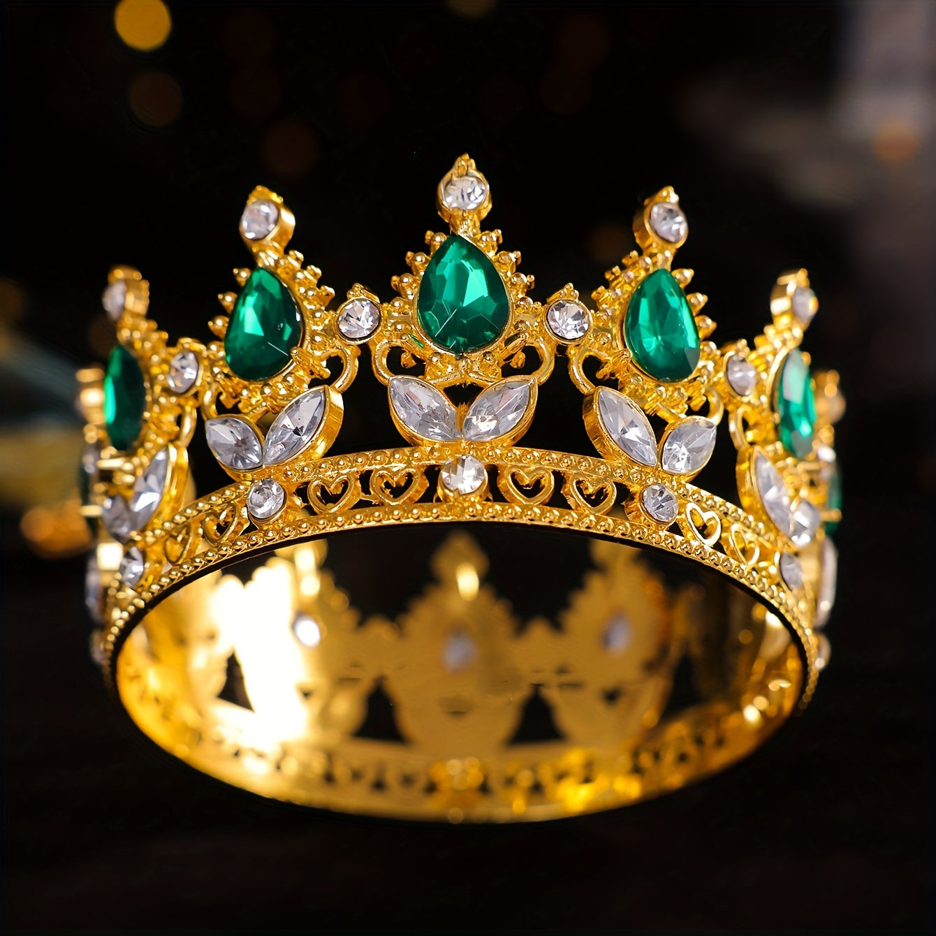 Nayrangli to'y soati uchun nafis to'y qiroli tiara, soch aksessuari