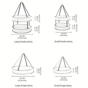 Foldable Hanging Sweater Drying Net with Anti-Deformation Basket for Shirts Socks Underwear