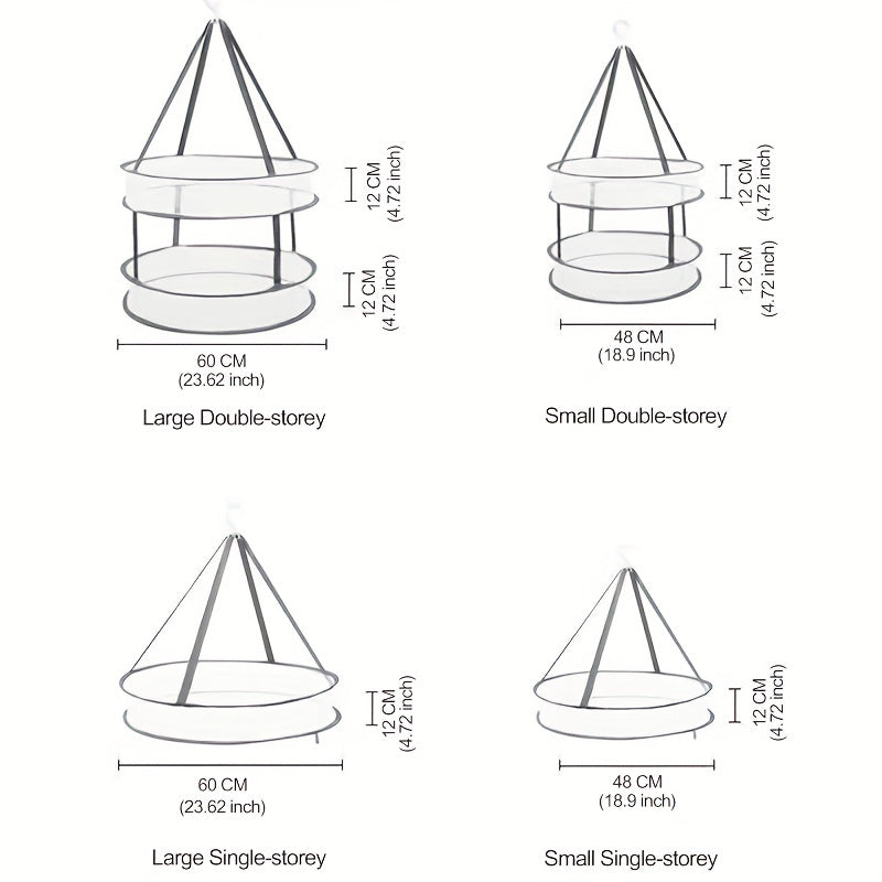 Foldable Hanging Sweater Drying Net with Anti-Deformation Basket for Shirts Socks Underwear