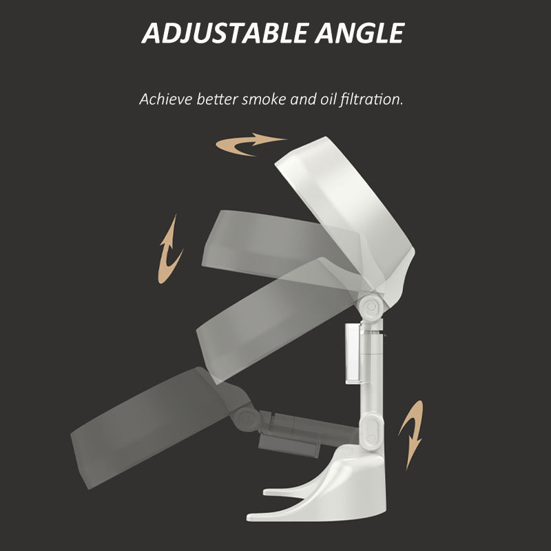 Campana extractora plegable con ventilador de escape de 3 velocidades para cocina interior, barbacoa, olla caliente, parrilla, recargable por USB, compacta, ligera, blanca