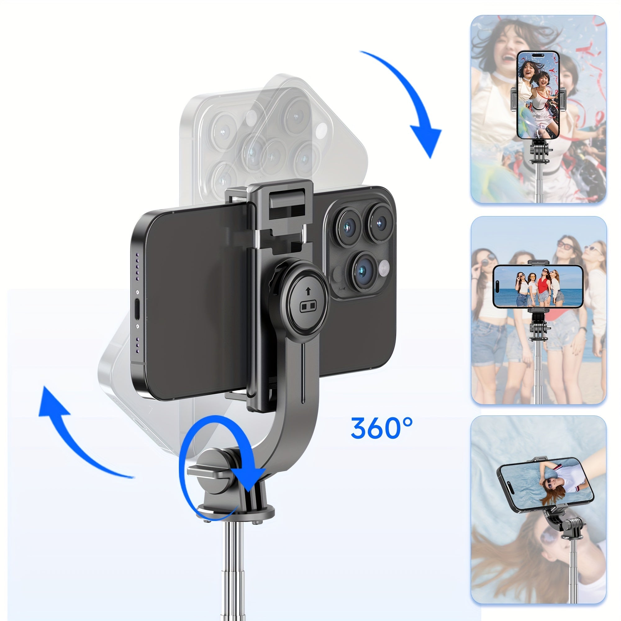 Wireless Selfie Stick Tripod with Remote for iPhone and Android Stainless Steel Extendable Phone Stand