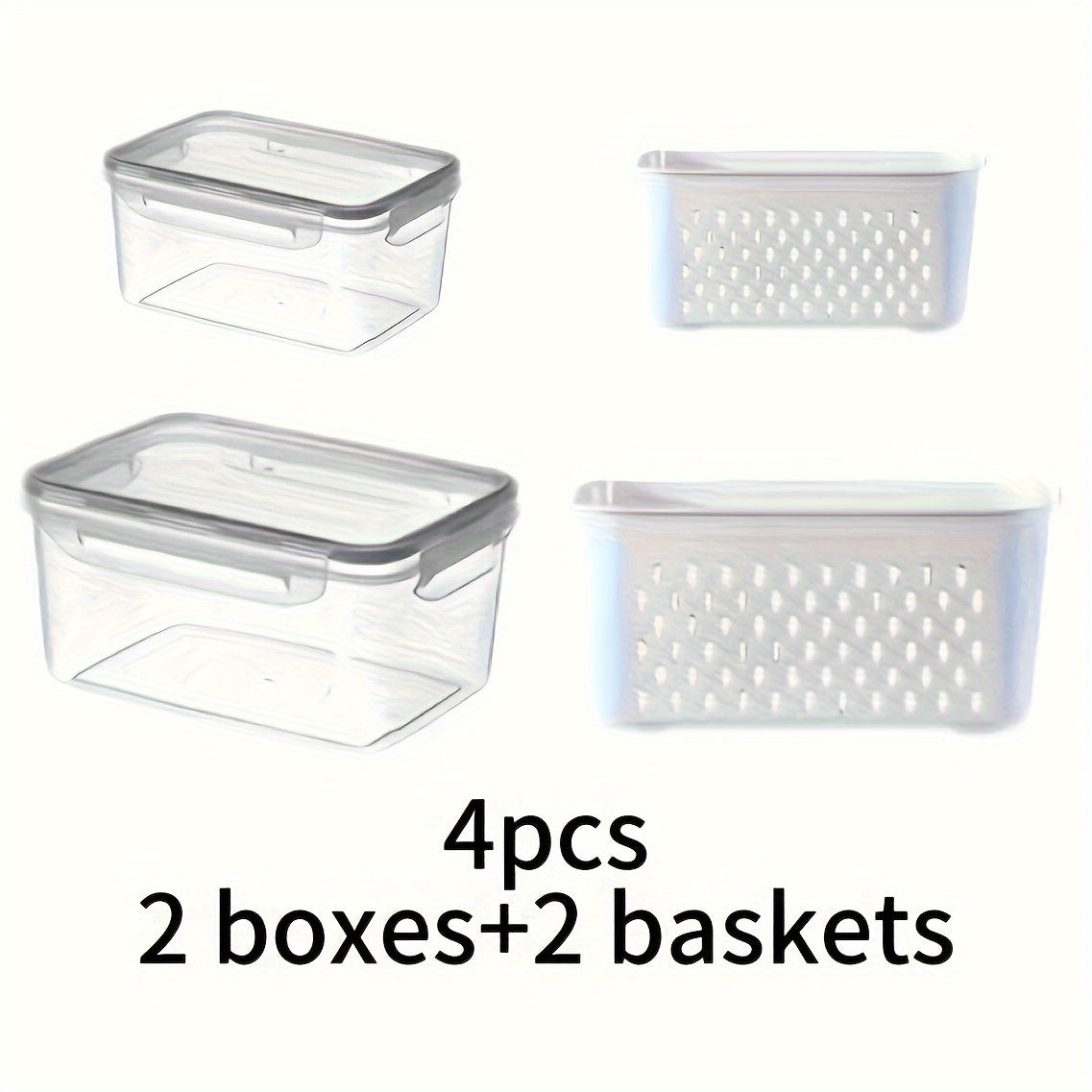 Leak-Proof Food Storage Containers 4-Pack, BPA-Free, Airtight, Reusable