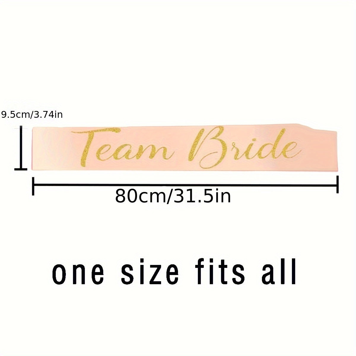 15-Piece Bachelorette Party Sash Set Rose Gold White Polyester for Bride Bridesmaids Mothers