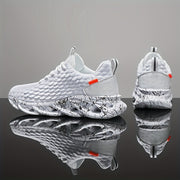 Men's Breathable Running Sneakers with Shock Absorption Soft Sole for All Seasons