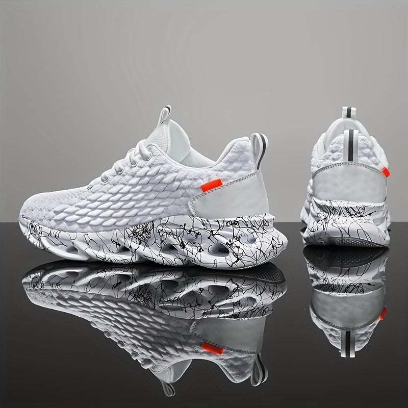 Men's Breathable Running Sneakers with Shock Absorption Soft Sole for All Seasons