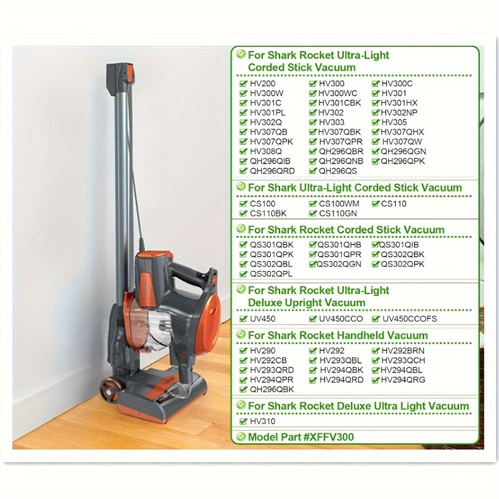 Rocket Vacuum Cleaner HV300 UV450 seriyali uchun 6 ta almashtirish uchun vakuum filtrlari