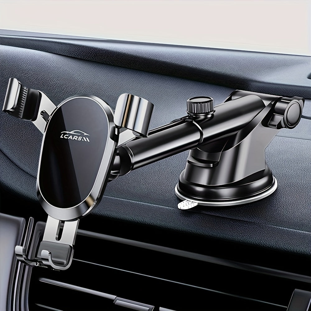 Soporte para teléfono de coche universal con gravedad, antichoque, ventosa, ajustable y para tablero