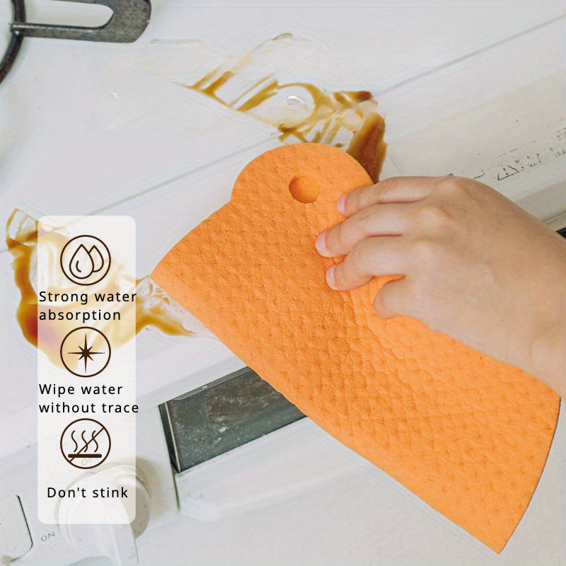 Set of 3 Wood Pulp Fiber Cleaning Sponges for Mirrors Glass and Surfaces