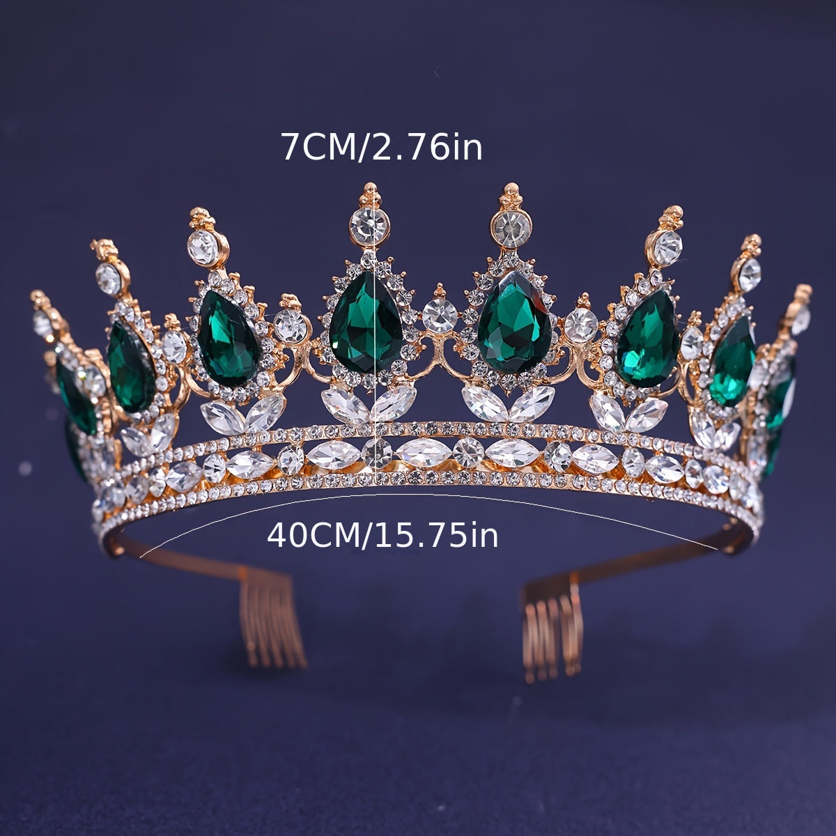 Rhinestone Crown Hair Comb Tiaras for Bridal Wedding Princess Headwear