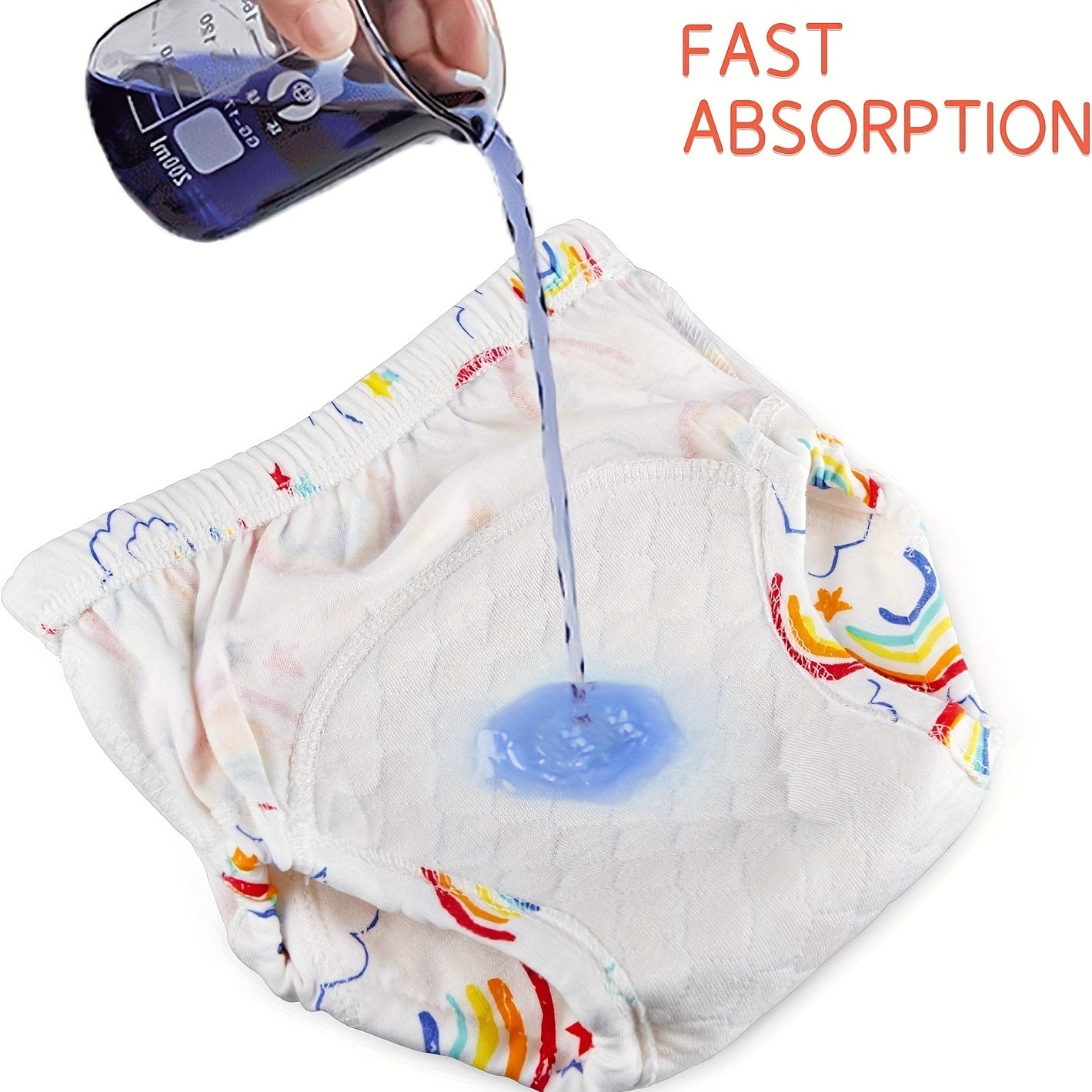 Комплект из 4 тренировочных трусиков для мальчиков и девочек, многоразовые трусики для приучения к горшку с веселыми обучающими дизайнами, тренировочные трусики.