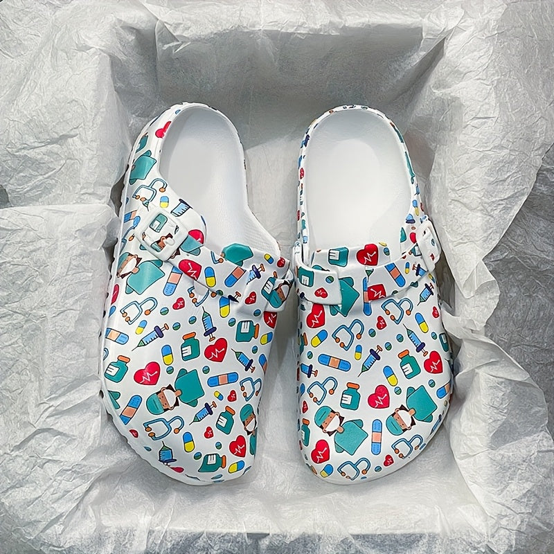 Ayollar uchun EVA klogslar, multfilm shifokor bosimi va past poyabzal bilan