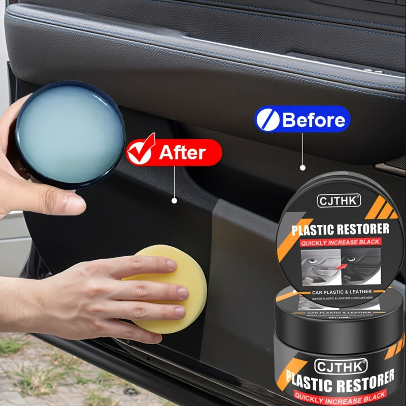 Car Plastic Restorer Black Gloss Restorative Auto Polish