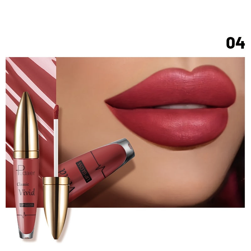 Pintalabios de terciopelo rojo mate para mujer de larga duración y humectante