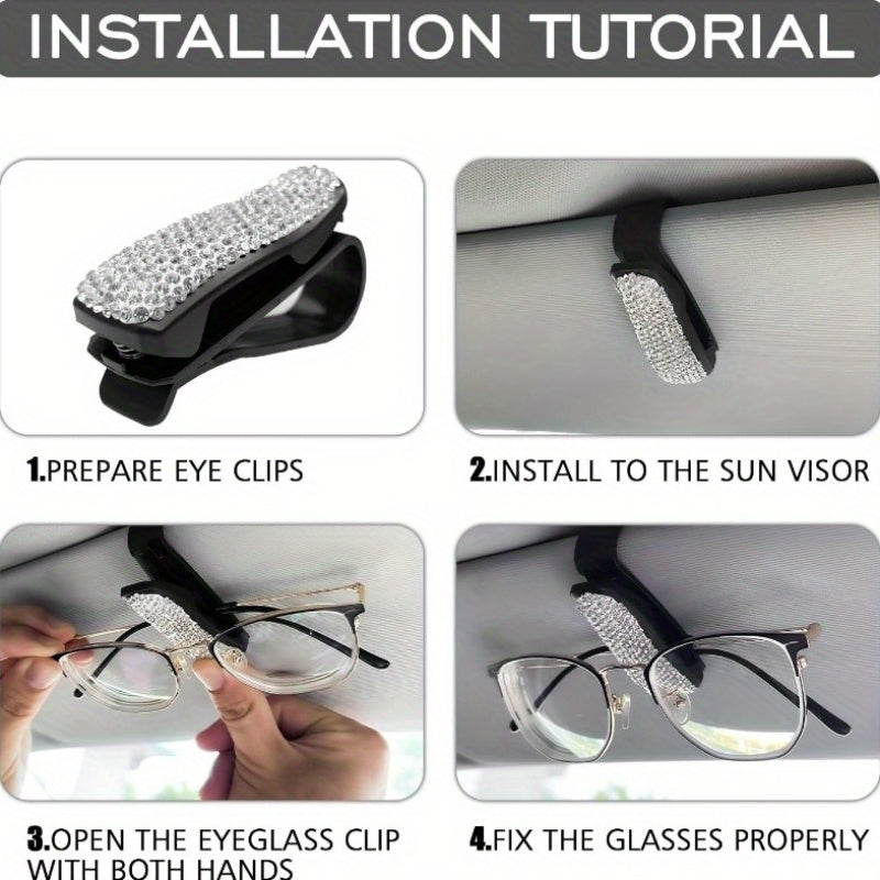 2 dona Avtomobil quyosh nuri ko‘zoynka tutgich klipi magnit charm bilan avtomobil aksessuarlari