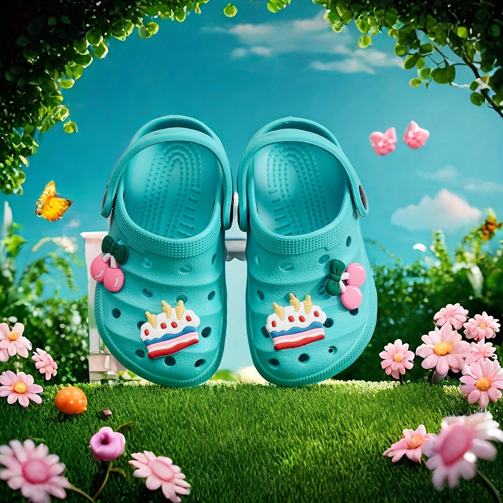 Girls Cartoon Clogs Breathable Quick-Drying Anti-Slip Indoor Outdoor Casual Shoes