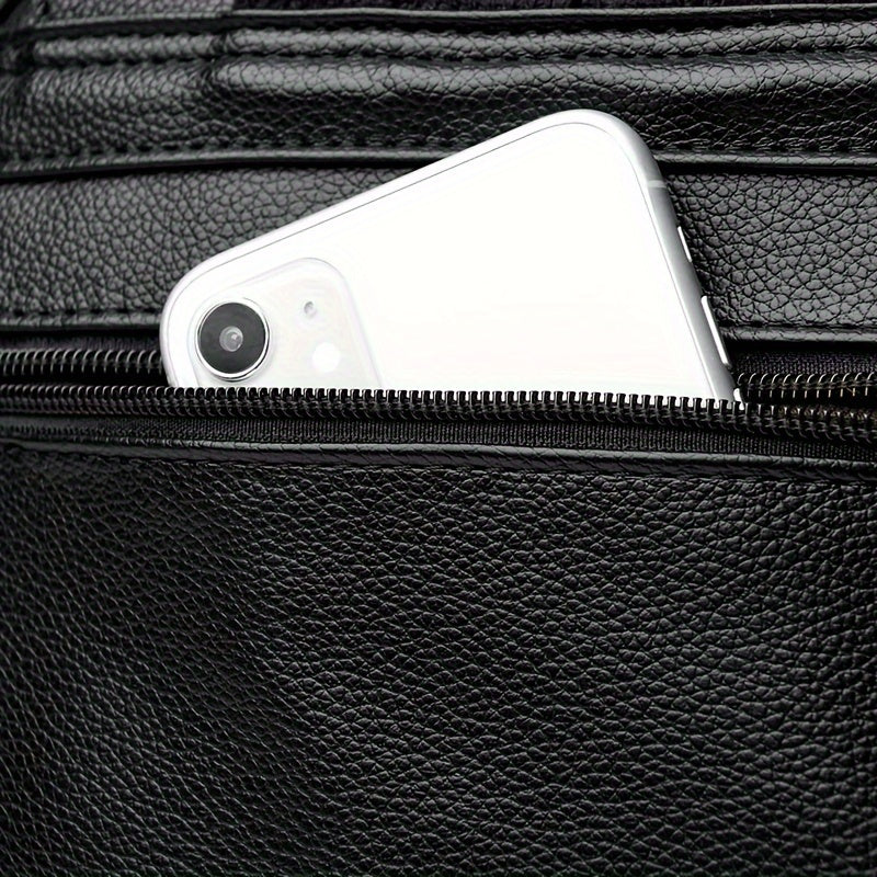 Women's Faux Leather Backpack Casual Daypack Waterproof with Pockets Black