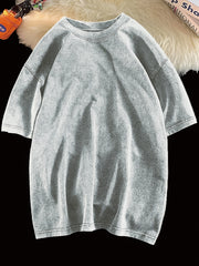 Unisex Vintage Tie Dye Cotton T-Shirt with Crew Neck and Loose Fit for Summer