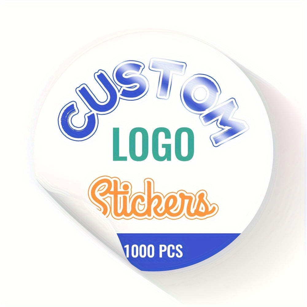 Personalized Waterproof Adhesive Labels with Custom Logo Stickers, 1.5-12.7cm